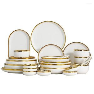 Ужинать для обеда с северной керамической посудой посуды Spoon Set Phnom Penh Solid Color Matte White El Ресторан