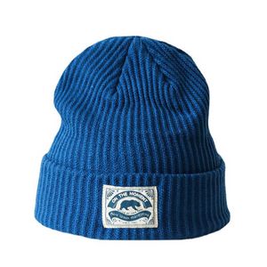 Gorro/caveira tampas de malha chapéus de gorro para homens homens cor sólida cor preta branca azu