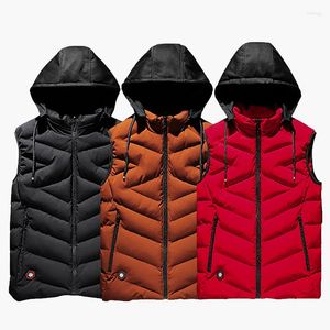 Gilet da uomo 2022 Arriva in fabbrica Autunno Inverno Uomo con cappuccio Sport Gilet imbottito in cotone per esterno Gilet Giacca senza maniche casual Cappotto oversize