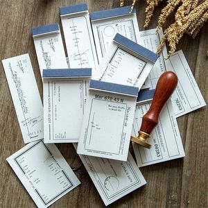 Notes Journamm 50pcs Vintage Cernia Carta Lettere Numeri Notebook per Deco Cancelleria Carte LOMO Blocco note Appiccicoso 220927