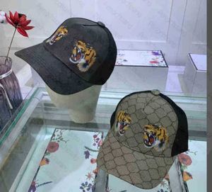 Ball Cap Männer Frauen Baseball Caps Tiger Stickerei Casquette Sonnenhut Mit Buchstaben Schwarz Mode Marke Hüte