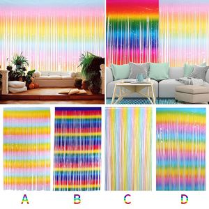 Party Decoration Site Layout Rain Curtain Macaron Fringe Tassel For Christmas Halloween Birthday Wedding Backdrop Home Wall