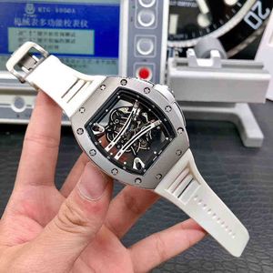Деловые часы для отдыха Rm61-01 Автоматические мужские часы с тонким стальным корпусом и черной лентой