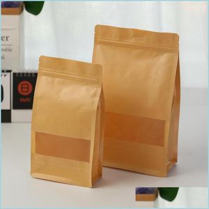 Sacchetti da imballaggio chicchi di caffè pane biscotto confezione da imballaggio ottagonali sacchetti da imballaggio snack da tè kraft carta materiale di grado alimento personalizzato pacchetto dhkpx