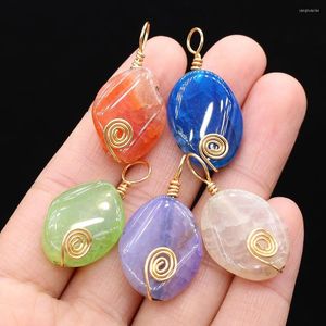 Colares de pingentes Padrão de dragão natural AGATES PEDROS PEDROS DE PEDROS PEDIMENTOS PARA MULHERES FAZENDO DIY JUDERLY Colar 16x33mm