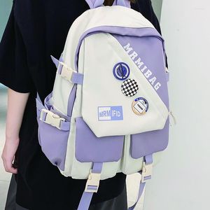 Backpack Fashion Design Nylon Backpacks For Women Preppy Style School Bookbag Large Capacity Travel Rucksack Female Anti Theft Packbag