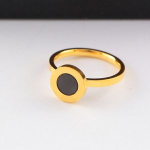 Extravagant Simple Natural shell wedding Ring Gold Silver Rose Colors Stainless Steel Couple Quality Rings Fashion Women men Designer Jewelry Lady Party Gifts