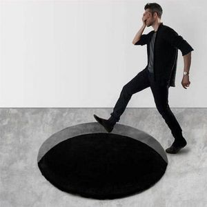 Carpets Creative 3D Design Black Hole For Living Room Bedroom Area Rug Large Size Parlor Home Decor Carpet Antiskid Soft Tapetes