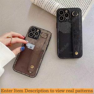 Fashion wrist strap Phone Cases For iphone 15promax 15pro 15 14 14 pro 13 pro max 12 12promax 11 leather Case luxury Designer shell Protective cover card packet 889