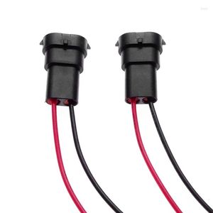 Belysningssystem 2st Male Socket Adapter Connector Cable Plug gl￶dlampa Basledningsn￤t f￶r str￥lkastardimma H8 H9 H11 Bildelar