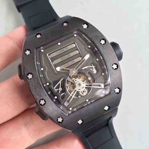 와인 배럴 레저 비즈니스 시계 RM69 풀 자동 세라믹 테이프 남성 시계