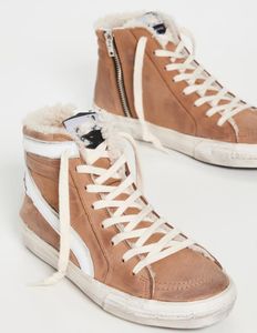 Италия Deluxe Designer Golden Mid Star Ball Sneakers Женщины мужские сапоги классические белый