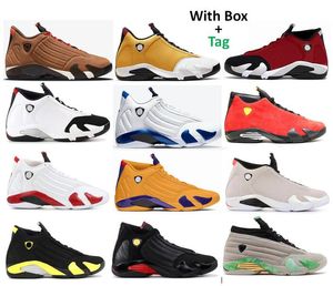 14 14S Chaussures de basket-ball Black Toe Ginger Winterzed Fortune Desert Sand Gym Red Suede Rouge