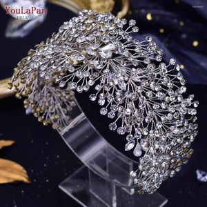 Headpieces YouLaPan HP415 Wedding Tiara Rhinestone Bridal Headband Hair Accessories Handmade Crystal Pageant Headpiece Woman Headwear