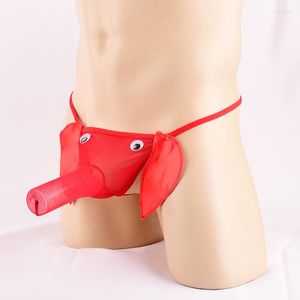 Męskie sznurki g seksowne g-string słonia nos nos męskie stringi Zabawne bielizny Zwierzęta projektowe seks erotyczne briefy