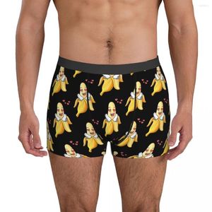 Mutande Banana Cartoon Divertente Mutandine Breathbale Biancheria intima maschile Pantaloncini con stampa Boxer