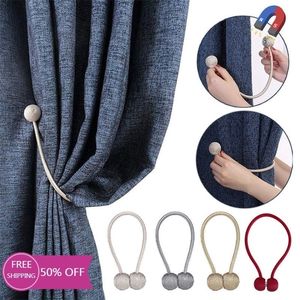 2pcs Magnetic Ball Curtain Fiftle Backs Backs Backs Holdbacks Clipes de fivela Curta