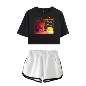 Мужские рубашки плодные товары Un Halloween Sin Ti Ti Piece Set Set 2022 Аниме женщины с короткими брюками футболка