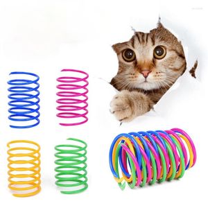 Cat Toys 4/8/16/20pcs Kitten Wide Durable Heavy Gauge Spring Toy Colorful Springs Pet Coil Spiral Intera
