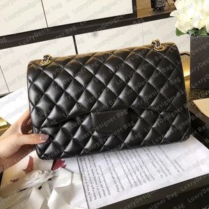 7A Top Tier Quality Luxury Designer Small CM Double Flap Bag Real Leather Caviar Lambskin Classic All Black Purse Quilted Handbag Shoulder Gold Bag Wallet On Chain