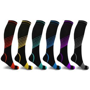 Sports Socks 6 color Women Men Compression Running Chaussette Football Basketball Cycling Homme Outdoor Ski Stocking T221019