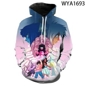 Men's Hoodies 2022 Funny 3D Printed Men Women Children Anime Streetwear Steven Universe Sweatshirts Fashion Casual Pullover Tops