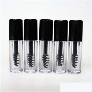 Verpackungsflaschen 0 8 ml Leere Mascara Tube Wimperncreme Fläschchen/Flüssigkeitsflasche Probenkosmetikbehälter mit auslaufsicherer innerer schwarzer Kappe Dhxtc