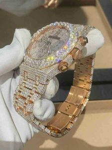 85SK Armband Uhr Luxus VVS1 Herren Watch Diamond High -End -Schmuck Custom GIA Natural Diamond für Watch7WIS Diamond Watch Mechanik
