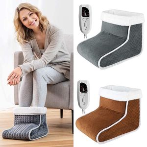 Mattor Electric Foot Warmer uppvärmd Massager Temperatur Tvättbar foder 6 nivåer Värmeinställningar Tidsuppvärmda sko för hemmakontorets uppvärmningsprodukter