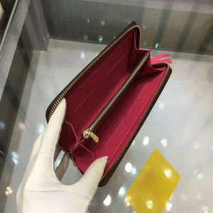 M60742 PORTEFEUILLE CLEMENCE WALLET High Quality Womens Iconic Fashion Long Wallet Coin Purse Card Case Holder Brown Waterproof Ca206K