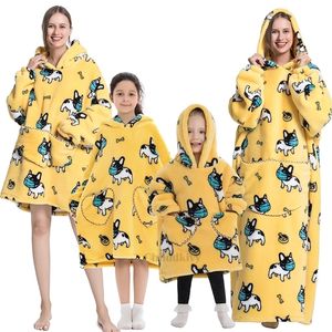 Family Matching Outfits Oversized Warm Family Hoodie Halloween Gift Women Sherpa Blanket Soft Baby Girl Sweatshirt if you need 2pcs Plz order 2pcs 221020