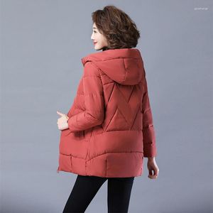 여자 트렌치 코트 5xL 플러스 사이즈 여성 느슨한 따뜻한 파카 재킷 코트 아웃복 2022 겨울 면화 후드 후드 단단한 지퍼 파파