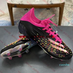 サッカークリートサッカーシューズフットボールブーツサイズ12メンズファームグラウンドPredCopx FG Women US 12 US12 EUR 46 BOTAS DE FUTBOL SCALPE DA CALCIOスニーカートレーナー青年ホワイト