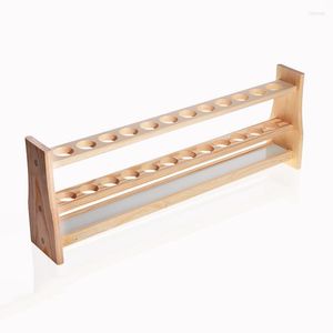 Portaprovette in legno 28mm X12 Fori Supporto per supporto per buretta Scaffale da laboratorio Materiale scolastico per laboratorio 1 pz