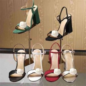 2023 High Heeled Sandals Women Dance Shoe 10Cm Suede Classic Party 100% Leather Designer Sexy Heels Lady Metal Belt Buckle Thick Hee Sportszones