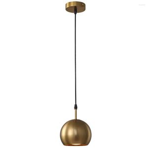 Hanglampen Amerikaanse messing metalen lampenkap Led-verlichting Industriële keukenaccessoire Eetkamer Binnenverlichting Loft hanglamp