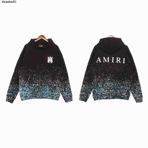 Men's Hoodies designer Sweatshirts amirs new starry sky splashing flower printed letters couple casual sweaters fashion Streetwear hoodies