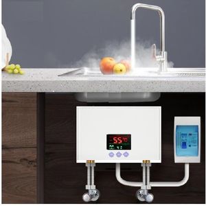 AC110-220 Instant ElectricTankless Water Heater Hot Instantaneous Water Heater System for Kitchen Bathroom with remote control