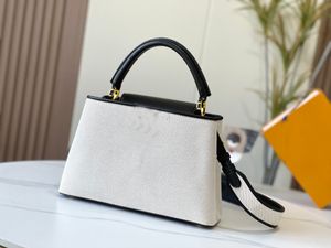 Designer kvinnor capucines bb väska läder handtag axel tote purse crossbody mini mm svart röd gul grön taurillon plånbok krokodilmönster väskor 92967 59969