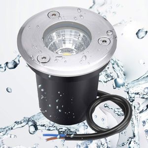 Lampa na zewnątrz pod ziemią 5 w ciepłe zimne białe IP67 Wodoodporne ogrodowe światła zakopane DC12V AC85-265V Podłogowe oświetlenie krajobrazowe