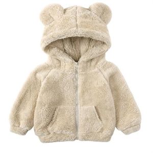 Kids Girls Boy Coat Zipper Design Jacket Baby Toddler Hooded Hoodie Autumn Winter Children's Warm Outerwear