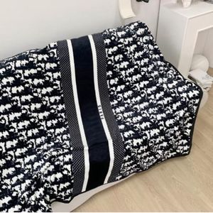 150x200cm Soft Black Designer Blanket Manta Fleece Throws Sofa Bed Plane Travel Plaids Towel Blankets Luxurious Gift for Kid Adult