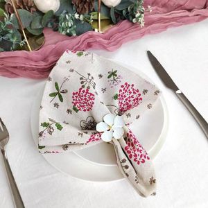 Tormenta de mesa 40x40 cm de tela impresa floral juego de 10 cena de estilo japonés ropa de restaurante de restaurantes para bodas