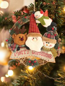 Decorazioni natalizie Allegra ghirlanda sospesa Ciondolo decorativo per albero di neve Modello creativo di pupazzo di neve Artigianato per la casa Forniture per feste