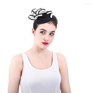 Headpieces British Selling Creative Style Headpiece Flower Bow-knot Bride Mesh Hair Accessories Banquet Party Ladies Small Hat