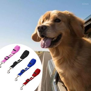 Dog Car Seat Covers Pet Safety Belt Retractable Rope Harness Lead Clip Supplies Lever Traction Collar