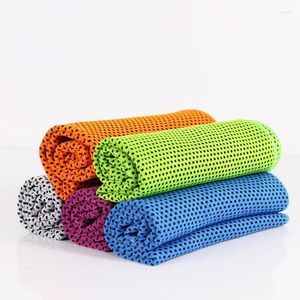 Bandanas Microfiber handdoek Directe koeling Sport Draagbare snel drogende yoga sportschool Pilates Running met siliconenzak