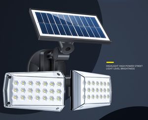 Luci solari da giardino Pannello solare aggiornato per esterni con 3 modalità opzionali e luce di sicurezza alimentata portatile impermeabile IP67 grandangolare da 270°