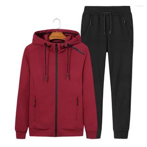 Lauf-Sets 2-teiliges Set Herren-Sportanzüge Atmungstraining Sportbekleidung Jogging-Trainingsanzug Fitness-Workout-Kleidung Jacke