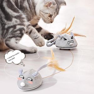 Cat Toys Smart Sensing Mouse Interactive Electric Fyle Toy Teaser Självspelande USB-laddningsmöss för katter husdjur